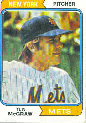 1974 Topps Baseball Cards      265     Tug McGraw